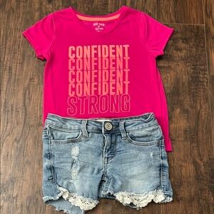 Confident Strong Pink Kids Shirt by Old Navy